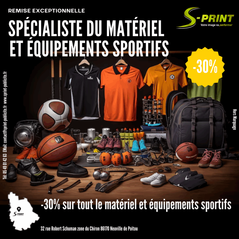 Clubs sportifs : équipez-vous à prix réduits